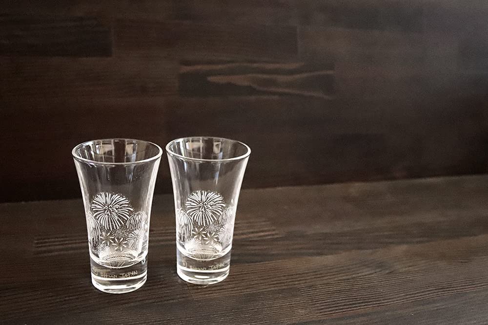 Cooling Fireworks, Set of Crescent Glasses