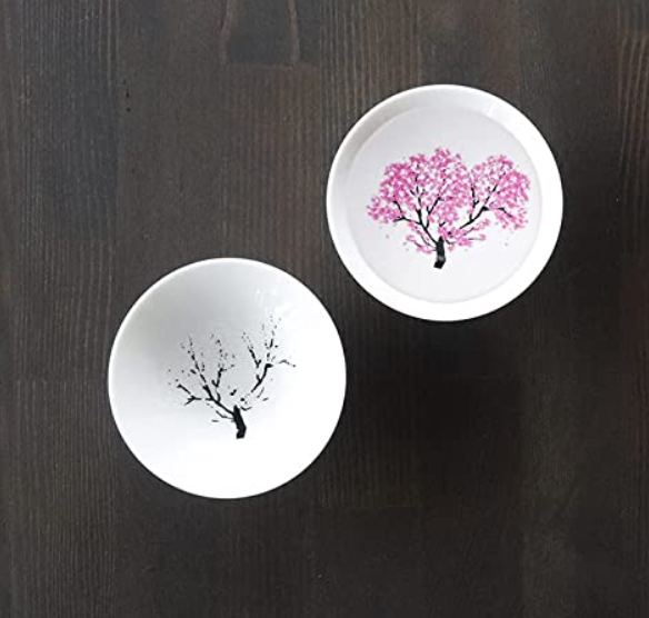 Cherry shop blossom plates